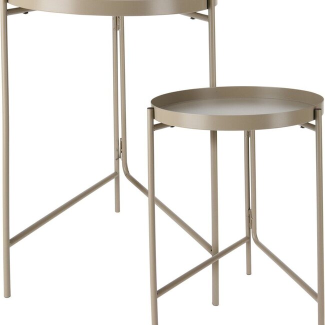 Taupe Side Tables Set of 2