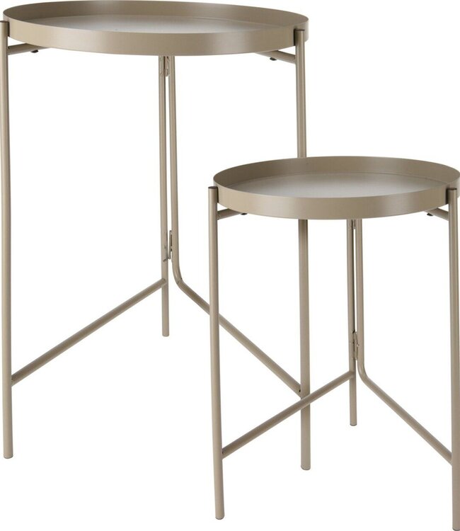 Taupe Bijzettafels - Set van 2