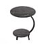 Ceruzo Side table - double Table top - Black marbled top