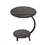 Side Table with Double Top – Black Marble – 63 cm High