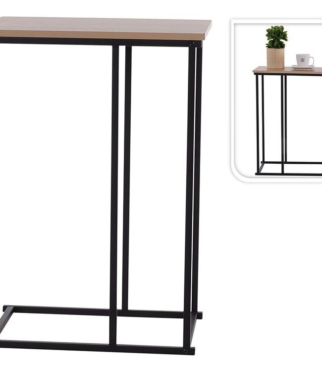 Side Table with Metal and Wood – Sofa Table