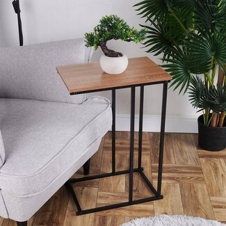 Trends4You Side Table with Metal and Wood – Sofa Table