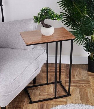 Trends4You Side Table with Metal and Wood – Sofa Table