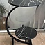Side Table with Double Top – Black Marble – 63 cm High