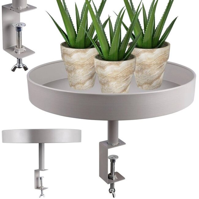 Dienbladtafel met Klem – Taupe – Ø36 cm