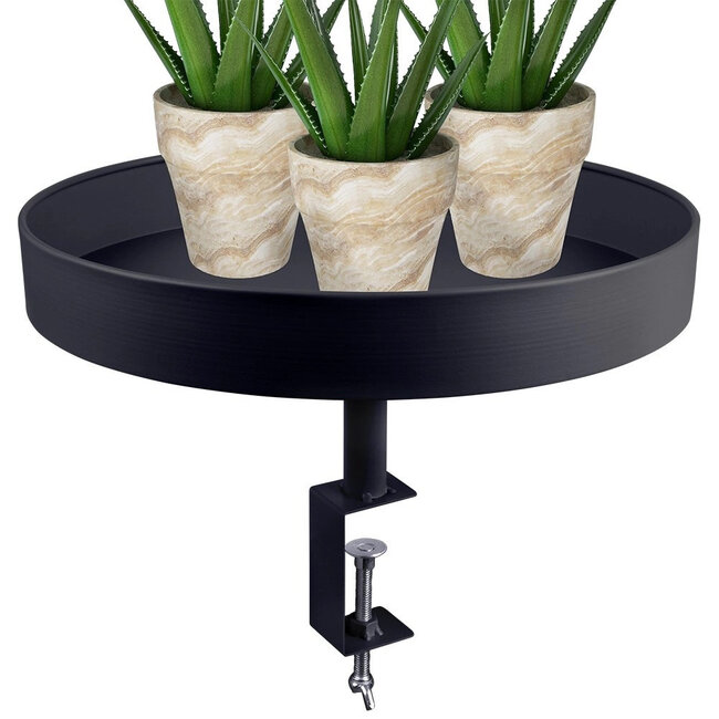 Tray Table with Clamp – Black – Ø36 cm
