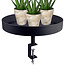 Tray table with clamp - metal - Ø28 cm - Black