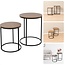 Side Tables Set of 2 - Wood and Metal