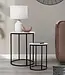 Marble Look Side Tables Set of 2 - White