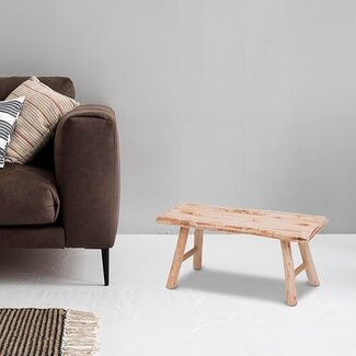 Atmosphera Side bench - 2-seater - Teak wood - Light brown