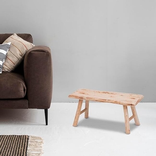Atmosphera Side bench - 2-seater - Teak wood - Light brown