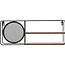 Wall Shelf with Mirror - 2 Shelves