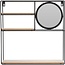 Wall Shelf with Mirror - 3 Shelves