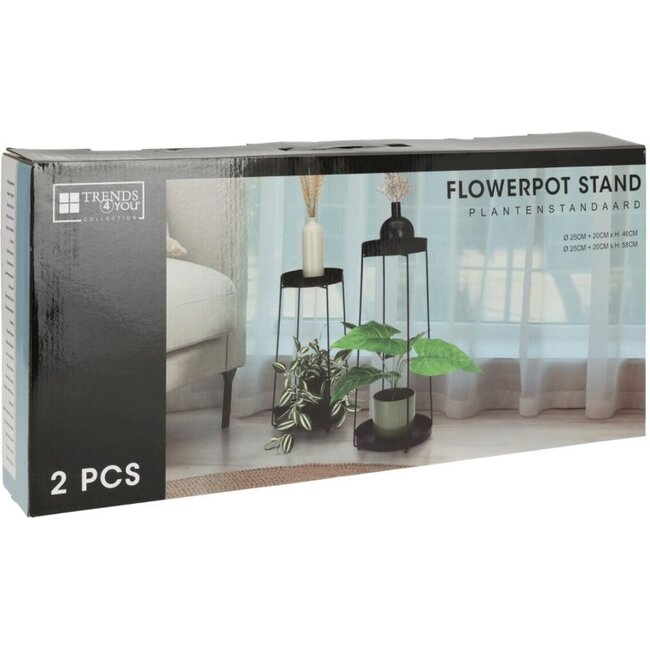 Plant Stand Set of 2 - Taupe -