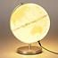Wereldbol met Licht - 31cm - Wit met Goud