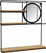 Wall Shelf with Mirror - 3 Shelves