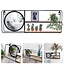 Wall Shelf with Mirror - 2 Shelves