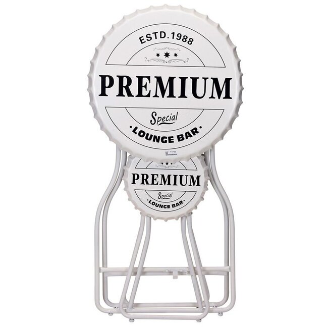 Bar Table with 2 Chairs - White