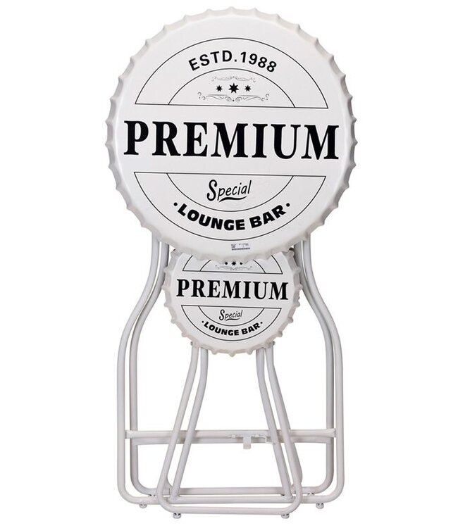 Bar Table with 2 Chairs - White