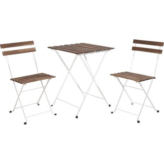 Ambiance 3-Delige Bistroset - Tafel en 2 Stoelen