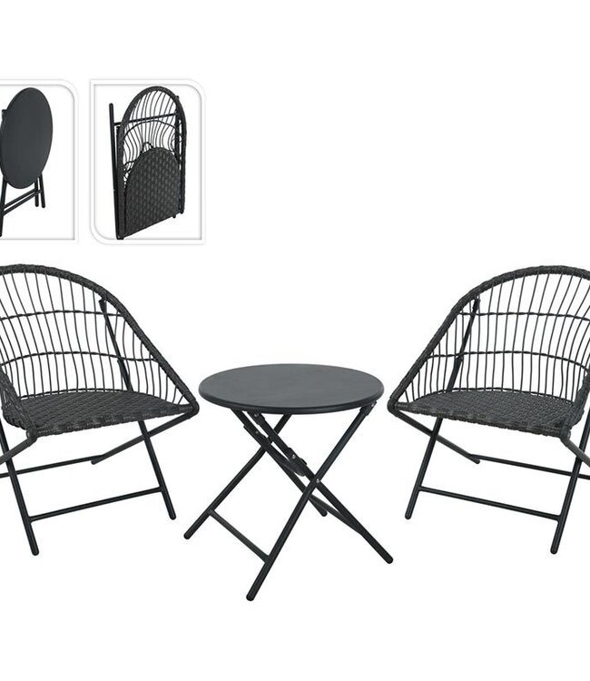 Bistro Set - 3-Piece - Garden Set with Side Table