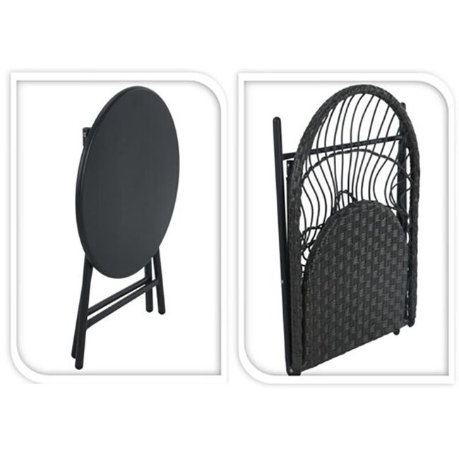 Bistroset - 3-Delig - Tuinset met Bijzettafel