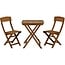 Ambiance 3-Piece Collapsible Bistro Set - Garden Table and Chairs