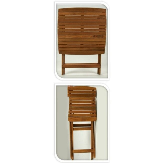 Ambiance 3-Piece Collapsible Bistro Set - Garden Table and Chairs