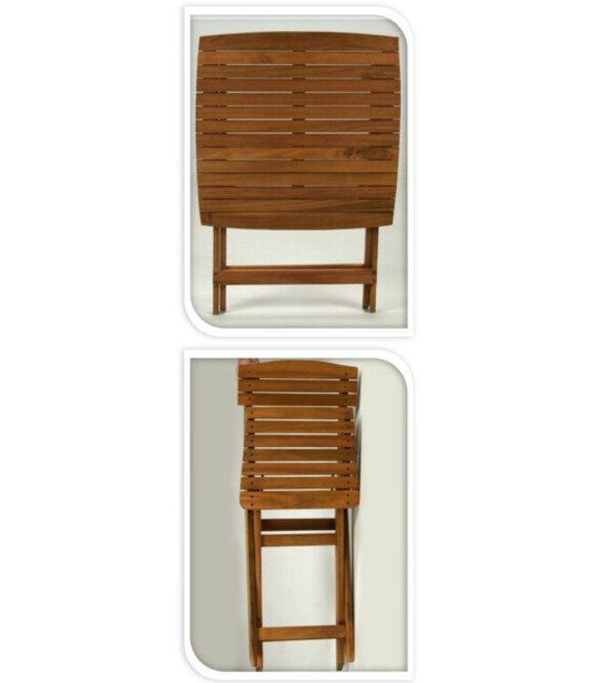 3-Delige Inklapbare Bistro Set - Tuintafel en Stoelen