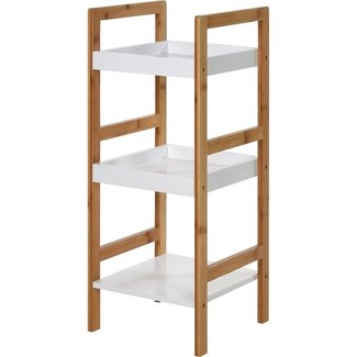 Bathroom Solutions Stylish 3-Tier Bathroom Rack – Bamboo Frame