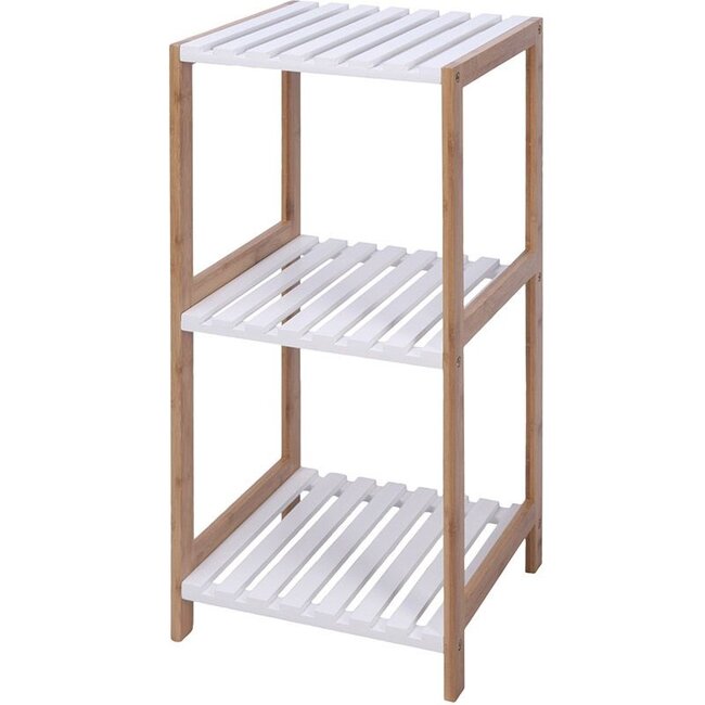 Bamboe Handdoekenrek - 3 Etages - Wit
