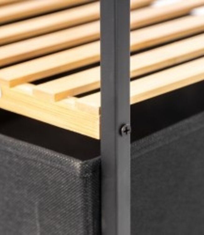 Rolling Bathroom Rack with Laundry Basket & Extra Storage