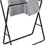 Bathroom Solutions Freestanding Towel Rack – Black Metal, 80 cm High