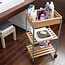 Bathroom Trolley Bamboo & Metal – 2 Shelves