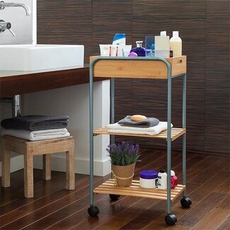 Bathroom Solutions Bamboe Badkamertrolley – 81 cm Hoog