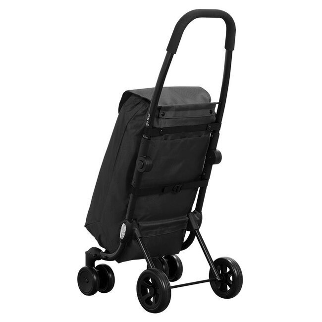 Go Four Boodschappentrolley  - Zwart - 43.5 liter - by Playmarket