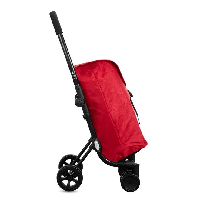 Go Four Boodschappentrolley – Rood, 43,5 Liter