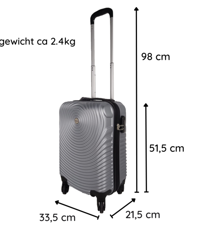 Hand Luggage Suitcase - 51.5 cm - Grey