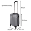 Handbagage Koffer - 51.5 cm - Grijs