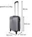 Handbagage Koffer - 51.5 cm - Grijs
