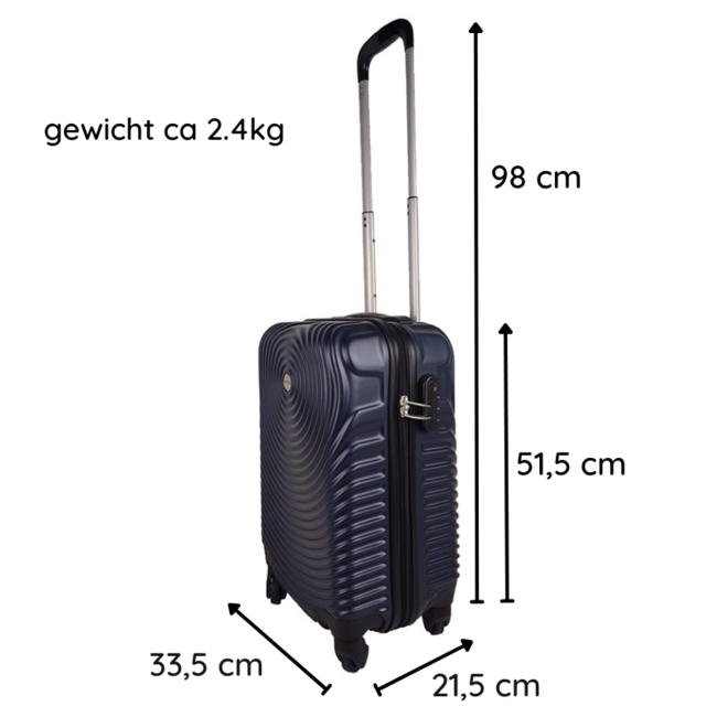Handbagage Koffer - 51.5 cm - Blauw