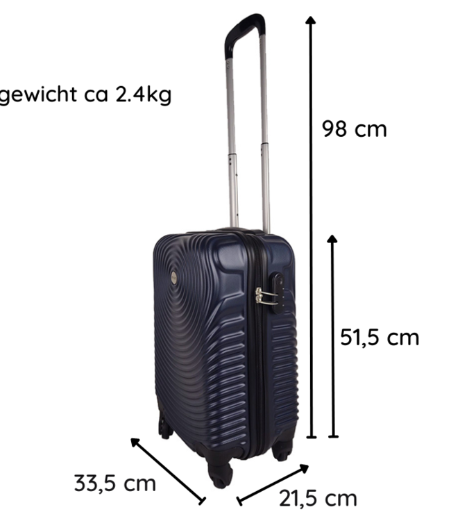 Hand Luggage Suitcase - 51.5 cm - Blue