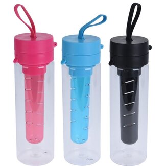Excellent Houseware Waterfles met Fruit Infuser - 3 stuks