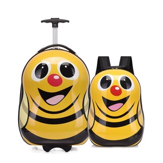 Ceruzo Hand Luggage Suitcase and Backpack - Bee