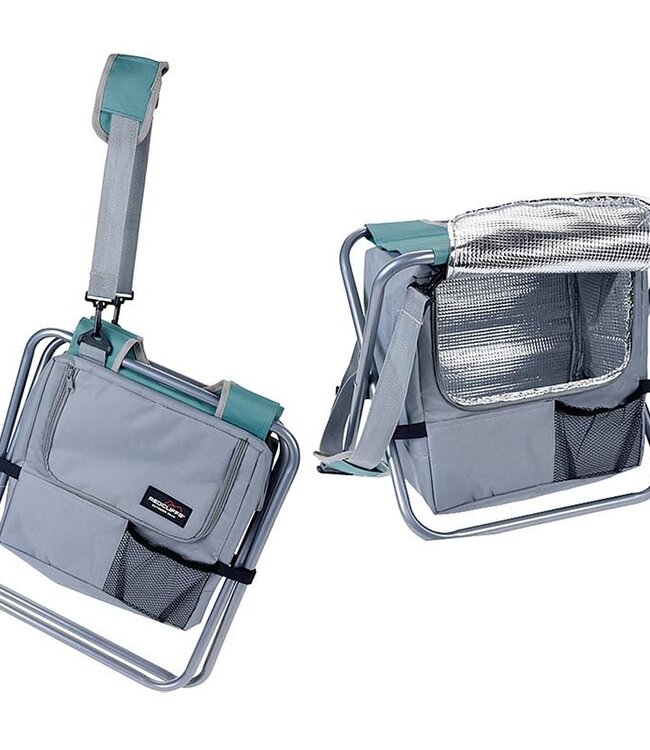 Foldable Stool with Cooler - Blue