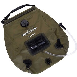 Redcliffs Camping Shower with Thermometer - 20 liters - Green