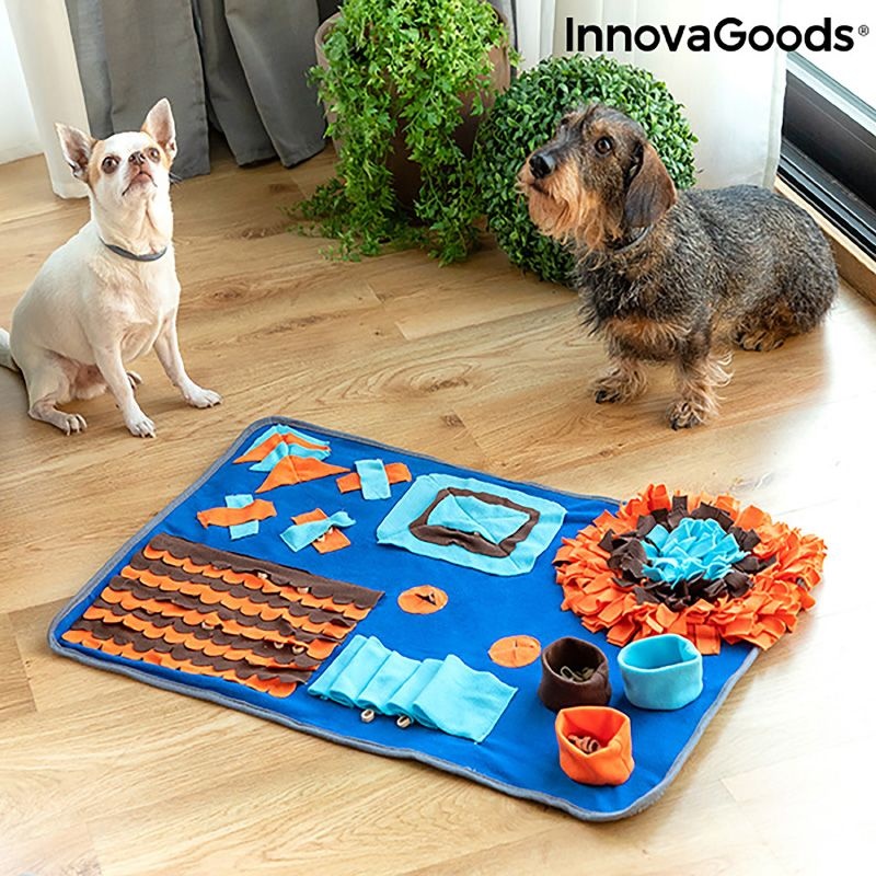 Snuffeltapijt voor honden, interactief werk- en