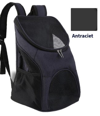 Ceruzo Dog Backpack - For Cats and Dogs up to 10 kg - Dark Grey/Black