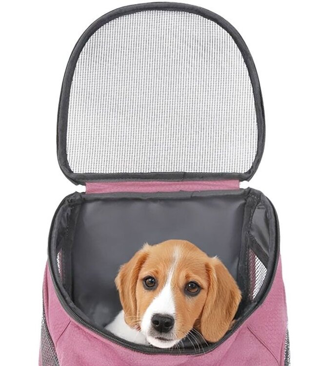 Hondenrugzak - voor Katten en Honden tot 10 kg - Roze