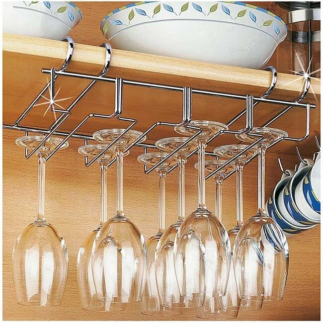 Metal Wine Glass Holder – Holds 12 Glasses